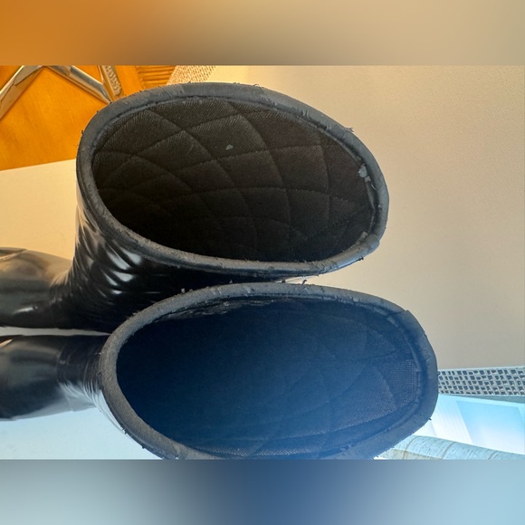 HUNTER Regent Savoy black quilted tall women’s rain boots 7 - Picture 7 of 7